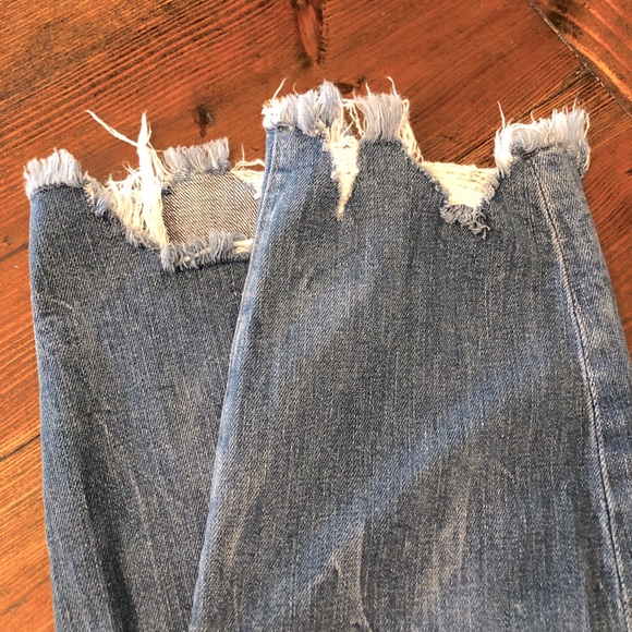 LOFT Curvy High Waist Skinny Raw Hem Jeans - Picture 5 of 6